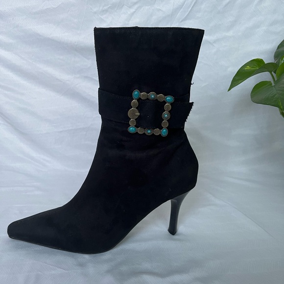 Marie Claire Ankle Boots Size 6 with Vintage Buckle - Picture 3 of 7